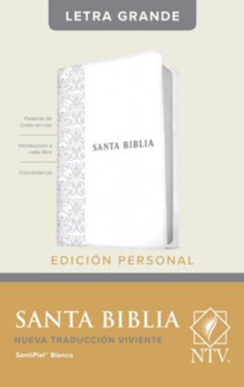 Imagen de Santa Biblia NTV, Edicion personal, letra grande (Semipiel, Blanco)