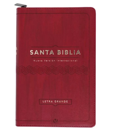 Imagen de Biblia NVI - Letra Grande - Vino - Con cierre (Zipper)