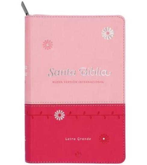 Imagen de Biblia NVI - Letra Grande - Rosa Fucsia - Con cierre (Zipper)