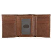 Imagen de Names of Jesus Classic Brown Full Grain Leather Trifold Wallet