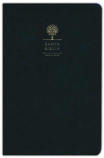 Imagen de Biblia RVR1960 letra grande. Símil piel negro, Indice, tamaño manual
