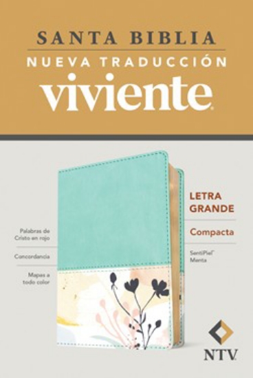 Imagen de Santa Biblia NTV, Edicion Compacta letra grande (Semipiel, Menta)