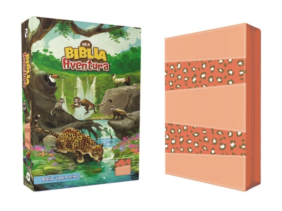 Imagen de Biblia Aventura NBLA - Leathersoft, Coral, Interior a color, con Cierre