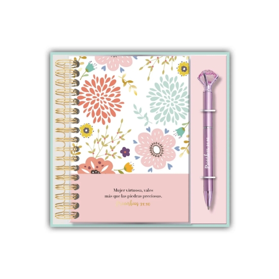 Imagen de Libreta y Boligrafo Diamante - Mujer Virtuosa