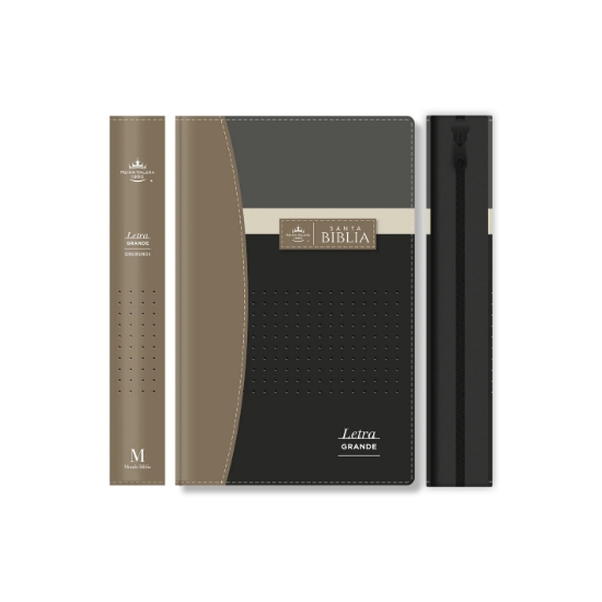 Imagen de Biblia RVR1960 Letra Grande Flexcover Negro/Gris/Beige