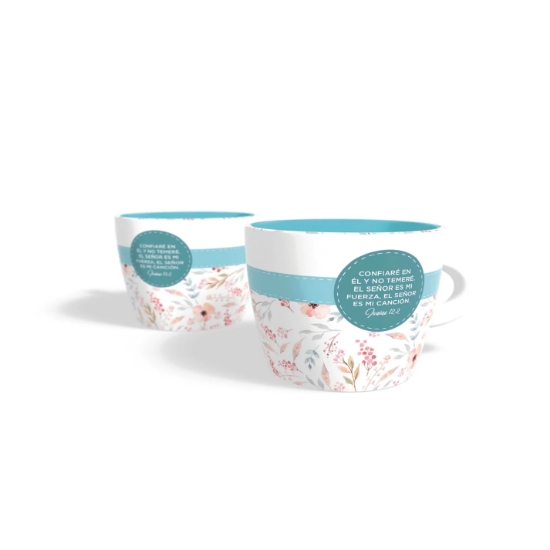 Imagen de Taza Floral - Confiare en El