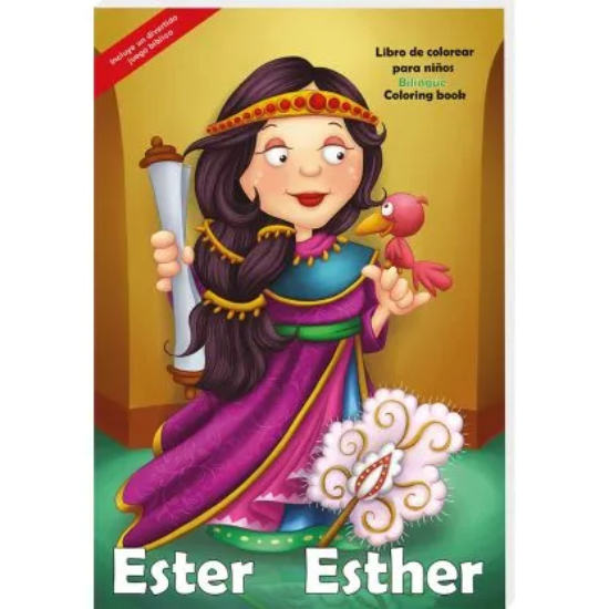Imagen de Ester bilingue - Libro de colorear gigante