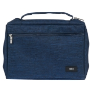Imagen de Navy Blue Poly-canvas Value Bible Cover with Ichthus Patch