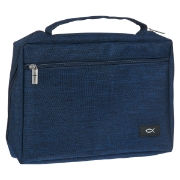 Imagen de Navy Blue Poly-canvas Value Bible Cover with Ichthus Patch