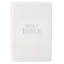 Imagen de White Faux Leather Large Print Thinline King James Version Bible with Thumb Index