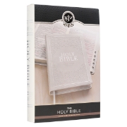 Imagen de White Faux Leather Large Print Thinline King James Version Bible with Thumb Index