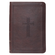 Imagen de Dark Brown Faux Leather Large Print Compact King James Version Bible