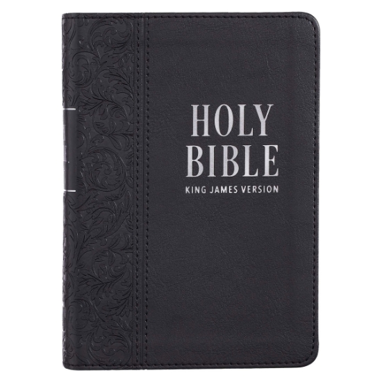 Imagen de Black Faux Leather Large Print Compact King James Version Bible