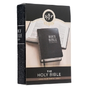 Imagen de Black Faux Leather Large Print Compact King James Version Bible