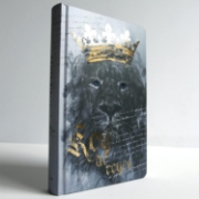 Imagen de Biblia RVR60 letra grande tamaño manual, tapa dura León Rey de Reyes