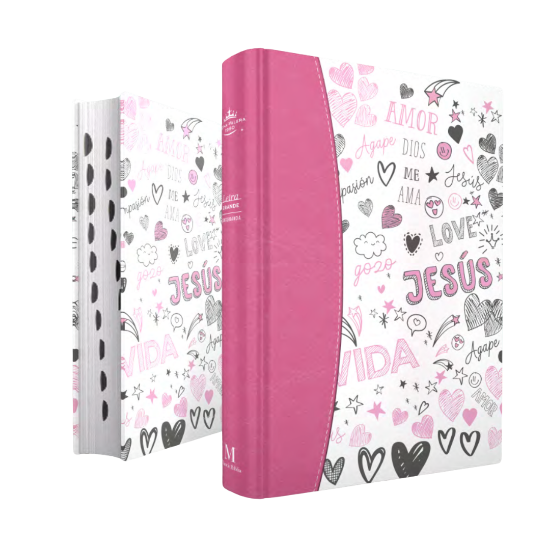 Imagen de Biblia RVR1960 Bolsillo Palabras de Vida. Amor rosa