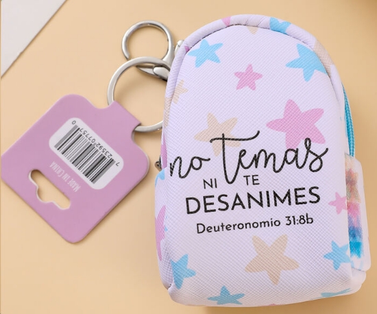 Imagen de Llavero Mochila/monedero. No temas ni te desanimes