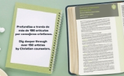 Imagen de Biblia de estudio Consejería para la vida, azul pizarra, símil piel, RVR 1960