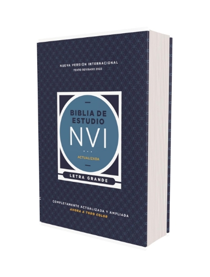 Imagen de Biblia de Estudio actualizada, Revisión 2022, Letra grande, Tapa Dura, NVI