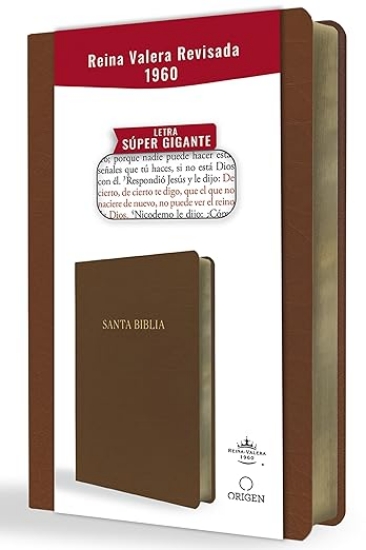 Imagen de Biblia RVR60 Letra Super Gigante Marron