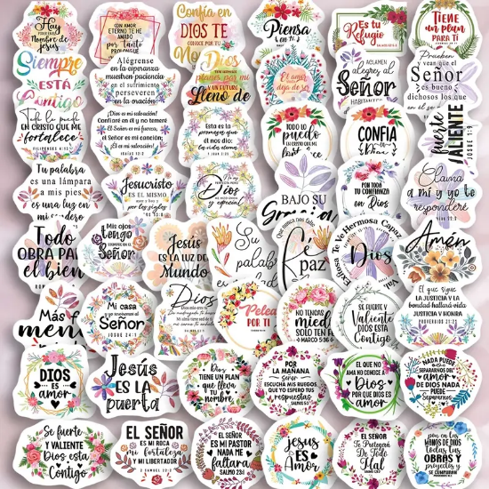 Imagen de Stickers - 50 unidades de citas bíblicas en español