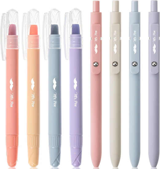 Imagen de Bible Highlighters and Pens, 8 Pack, No Bleed Assorted Colors