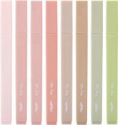 Imagen de Aesthetic Highlighters, 8 pcs, Chisel Tip, Boho Colors, No Bleed Bible Highlighter Pastel