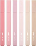 Imagen de Aesthetic Highlighters, 6 pcs, Chisel Tip, Vintage Colors, No Bleed Bible Highlighter Pastel