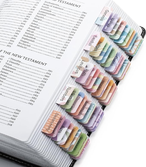 Imagen de Bible Tabs, 120 Tabs, Laminated Bible Tabs for Women and Men