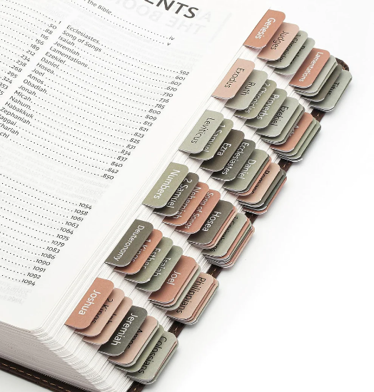 Imagen de Bible Tabs, 75 Tabs, Assorted Styles - Green Terracotta