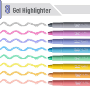Imagen de Gel Highlighter, 8 Pack, Friendly Colors, Bible Highlighters No Bleed