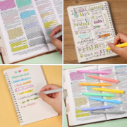 Imagen de Gel Highlighter, 8 Pack, Friendly Colors, Bible Highlighters No Bleed