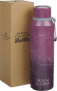 Imagen de Trust in the Lord Plum Floral Stainless Steel Water Bottle - Proverbs 3:5
