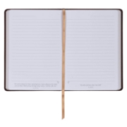 Imagen de Strength and Defense Lion Walnut-Brown Faux Leather Hardcover Notebook with Elastic Band Closure - Exodus 15:2