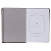 Imagen de Strength and Defense Lion Walnut-Brown Faux Leather Hardcover Notebook with Elastic Band Closure - Exodus 15:2