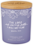 Imagen de I Will Not Fear Lavender and Sage Candle in a Glass Jar - Psalm 118:6