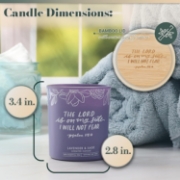 Imagen de I Will Not Fear Lavender and Sage Candle in a Glass Jar - Psalm 118:6