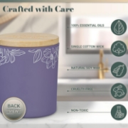 Imagen de I Will Not Fear Lavender and Sage Candle in a Glass Jar - Psalm 118:6