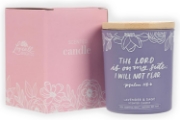 Imagen de I Will Not Fear Lavender and Sage Candle in a Glass Jar - Psalm 118:6