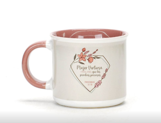 Imagen de Taza de Cerámica – Mujer Virtuosa, vales más que las piedras preciosas