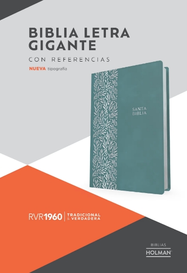 Imagen de RVR 1960 Biblia letra gigante, verde esmeralda, símil piel