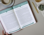 Imagen de Biblia de Promesas RVR1960, Virtuosa, Letra gigante, Piel especial, Rosa