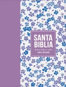 Imagen de Biblia RVR1960 Compacta Símil Piel Flores Lila Claro