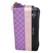 Imagen de Bibllia RVR60 15CZTI/ Chequera Lila-Negro/ Cierre