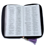 Imagen de Bibllia RVR60 15CZTI/ Chequera Lila-Negro/ Cierre
