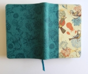 Imagen de Biblia RVR1960 Letra gigante, símil azul con Pájaros (Edición cantos pintados)