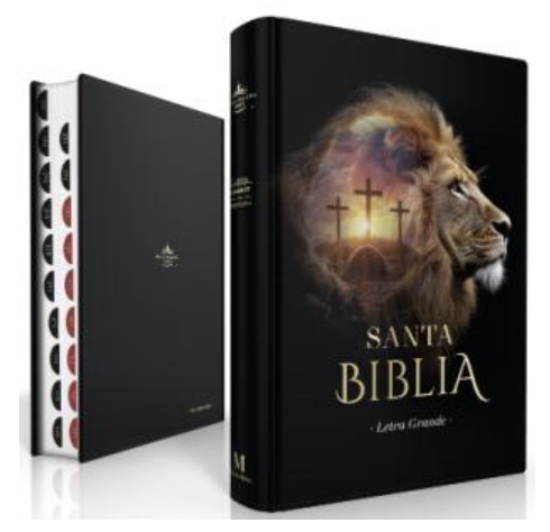 Imagen de Biblia RVR60 065cti Colección Supreme Negro León/cruces - Con índice