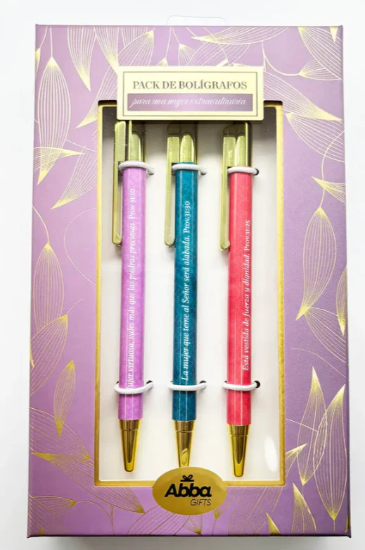 Imagen de Pack 3 bolígrafos de lujo. Mujer extraordinaria