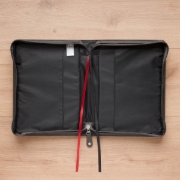 Imagen de Be Strong and Courageous Charcoal Gray Faux Leather Classic Bible Cover - Joshua 1:9