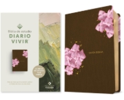 Imagen de Biblia de estudio del diario vivir NTV (SentiPiel, Café/Rosa, Letra Roja)